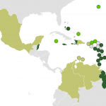 Map of CARICOM (full Members in dark green, Courtesy of Wikipedia)